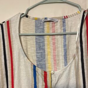 Zara Striped Multicolor Top